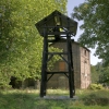 Le chevalement en bois du puits Combélibert, Le Gourd-Marin, Rive-de-Gier.